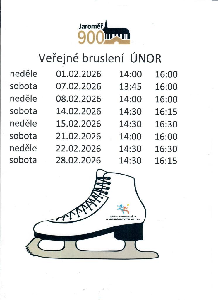 veřejné bruslení ÚNOR