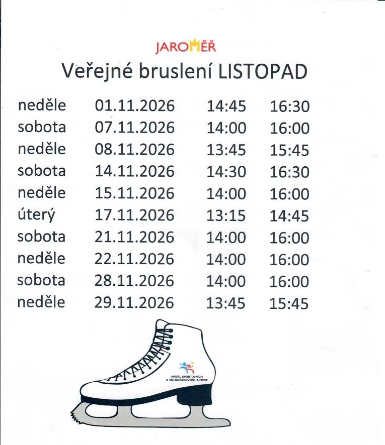 Veřejné bruslení LISTOPAD