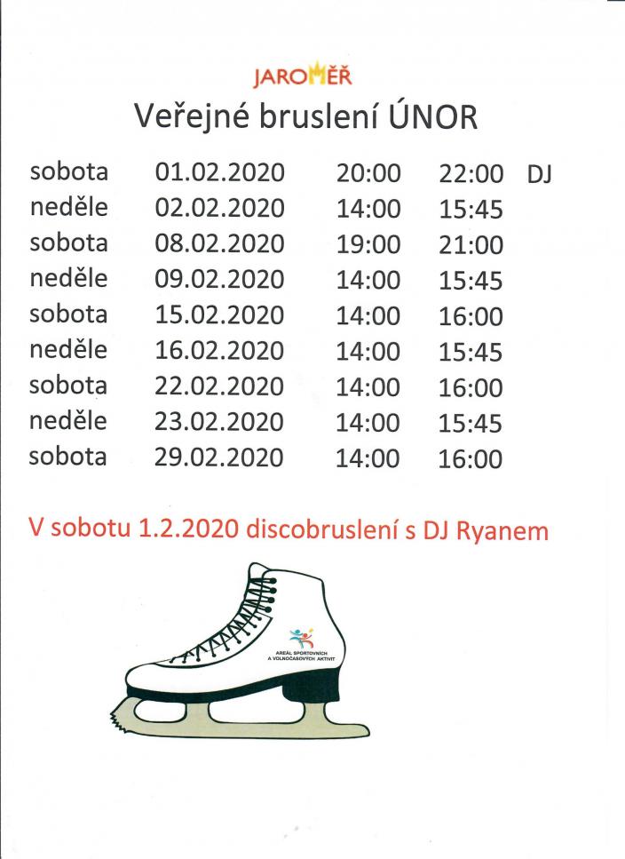 Veřejné bruslení ÚNOR