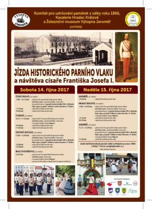 Jízda historického parního vlaku a návštěva císaře Františka Josefa I. 1