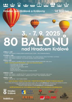 Barevné balony na obloze