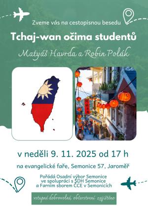 cestopisná beseda o Tchaj-wanu