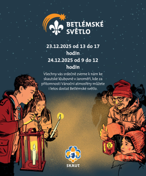 vánoční atmosféra ve skautské klubovně