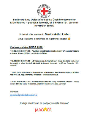 seniorský klub v Jaroměři